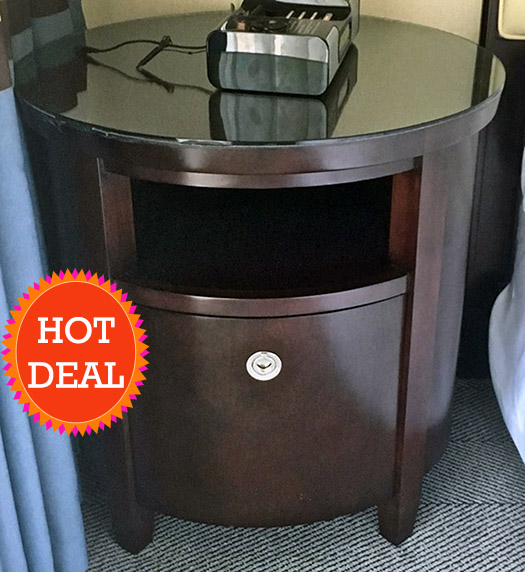 Hotel Surplus Oval Hotel Nightstands