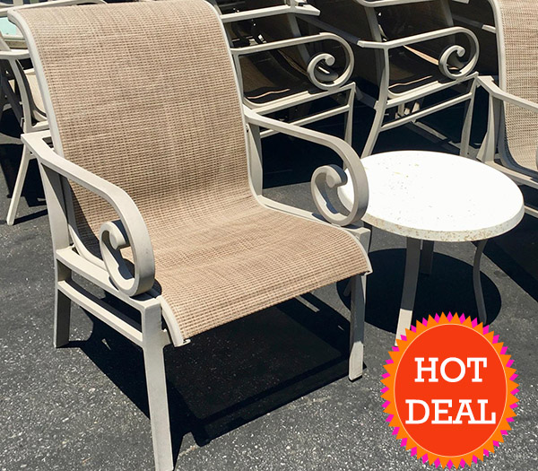 Hotel Surplus Tropitone Patio Chairs Tan