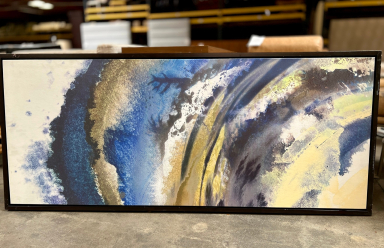Abstract Hotel Print (large) blue swirls  - Two Sizes Available!