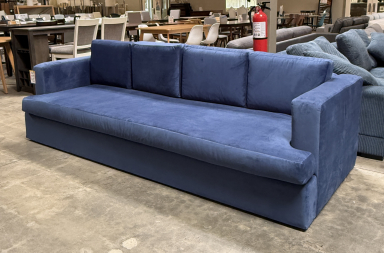 Blue Velvet Oversized Sofa from Oceana Santa Monica