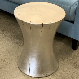 Ojai Valley Inn Silver Tree-Stump Accent Table