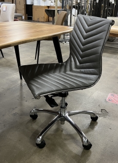 Armless Task Chair (Grey Chevron) - Brand New Overstock