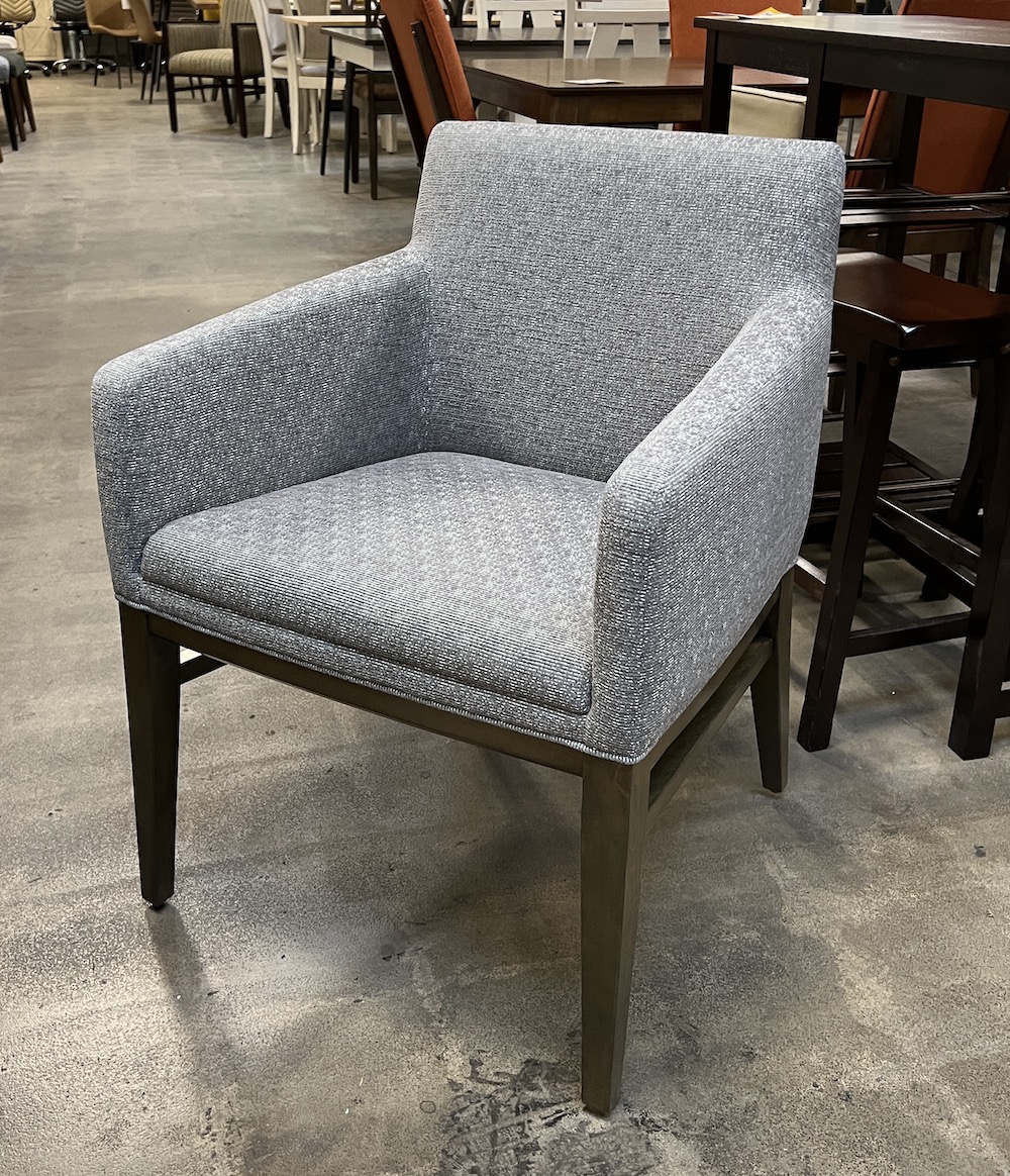 Hotel Surplus Grey Upholstered Dining Chair Brand New Overstock