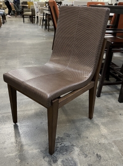 Wood-Frame Brown Leatherette Dining Chairs - Brand New Overstock