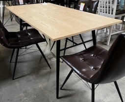 Home Staging Contemporary Dining Table with Matte Black Base