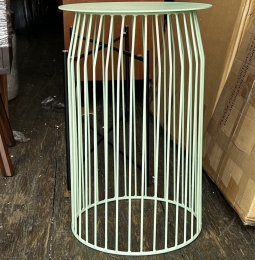 Home Staging Green Metal Side Table