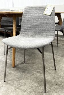 Home Staging Gunmetal Fabric Dining Chair