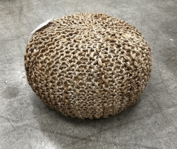 Home Staging Knit Jute Poof