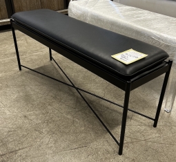 Home Staging Black Leather Bench