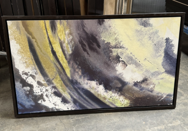 Abstract Hotel Print (small)  blue swirls- Two Sizes Available!