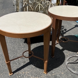Stone-Top Small Round Endtable - Fashion Island Hotel Newport Beach