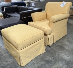Round-Arm Lounge chair and ottoman set - Fashion Island Hotel Newport Beach