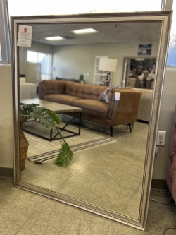Large Silver Hotel Mirror