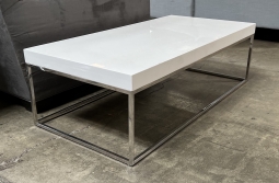Modern White Coffee Table - Santa Barbara Hotel