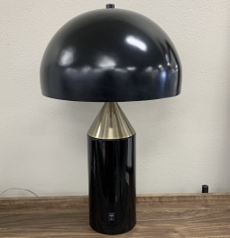 Brand New Mid-Century Black & Brass Lamp (Warehouse Overstock)