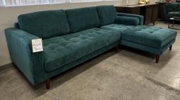 Teal Sectional (Home Staging Overstock)