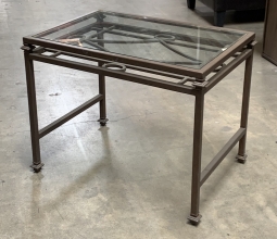 Ojai Valley Inn Iron & Glass Coffee Table