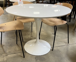Home Staging Overstock White Tulip Dining Table