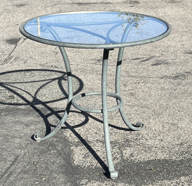 Outdoor Glass-Top Dining Table