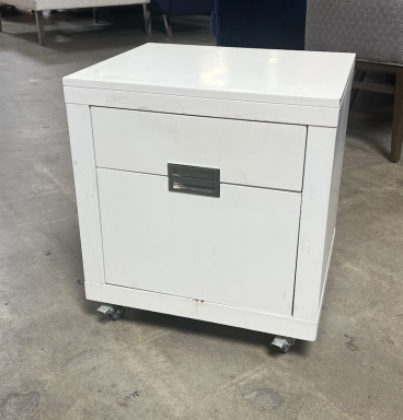 White Under-Desk Filing Cabinet