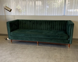 Home Staging Green Channel-Back Sofa (Limited Stock!)