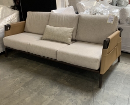 Home Staging Contemporary Leather Strap Sofa (Limited Stock!)