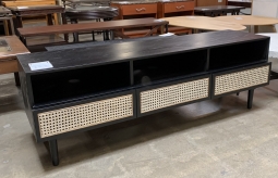 Home Staging Media Stand w/ Cane Panels