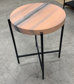 Home Staging Round Stone End Table