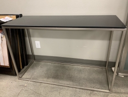 Silver & Black Glass Console (Home Staging Overstock)