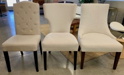 Contemporary Upholstered Dining Chairs (Home Staging Overstock)