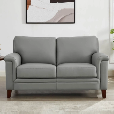 Marineta 61.5'' Genuine Leather Loveseat