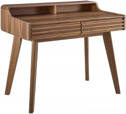 Rev Mid-Century Inspired Walnut Writing Desk