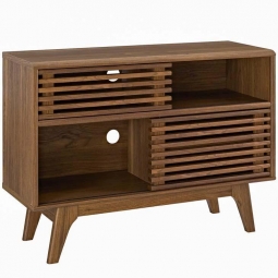 Rev Mid-Century Inspired Walnut Display Stand