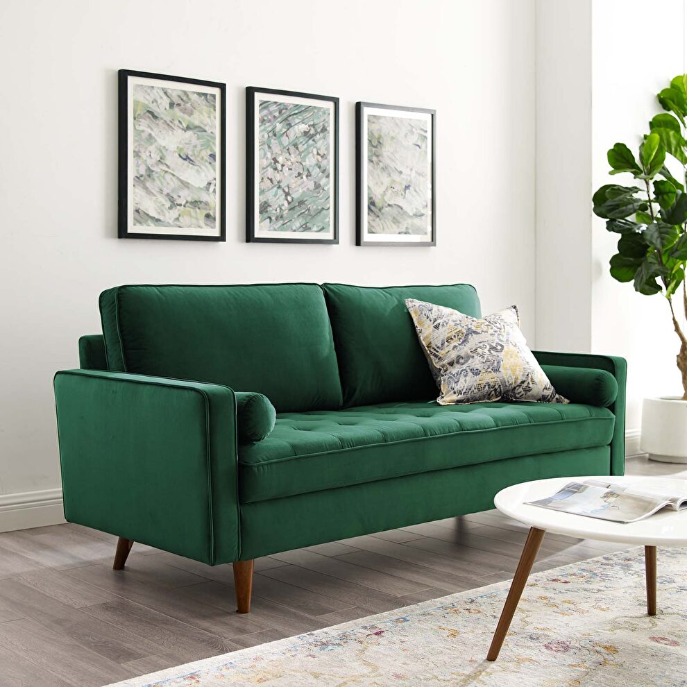 Hotel Surplus "Valerie" Green Velvet Sofa *Available In Other Colors*