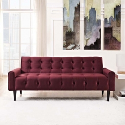 Brand New "Darcy" Red Velvet Sofa