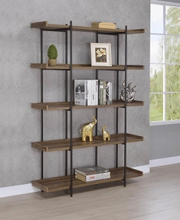 Brand New "Lazarus" Bookcase - Aged Walnut Finish
