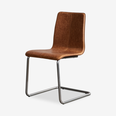 Pony Leather Dining Chair - Home Staging Overstock