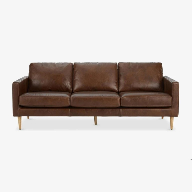 Stanton Leather Sofa - Home Staging Overstock