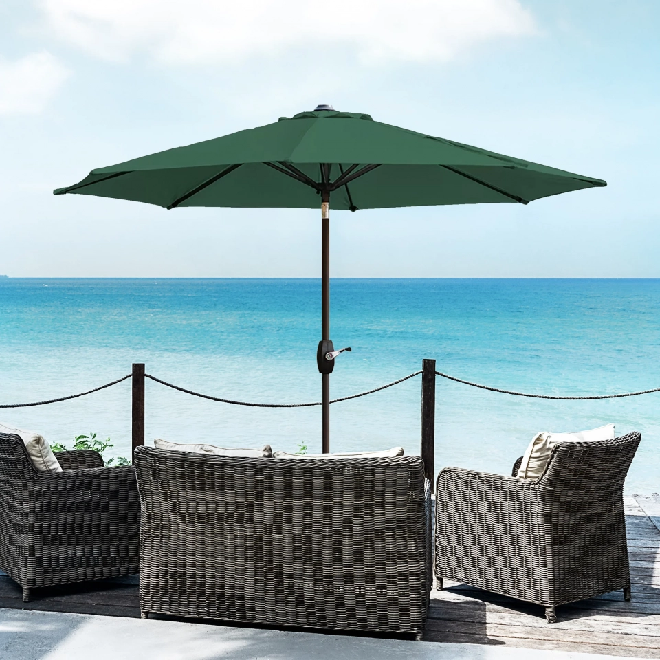 hotel patio set with umbrella PHI VILLA Dining for 4 Beige & Swivel Chairs Stay cool and dry under the shade of our extra Business & Pleasure Co. The