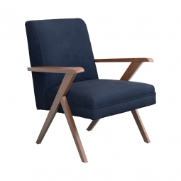 Dain Dark Blue Accent Lounge Chair