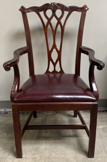 Four Seasons Westlake Village Carved Leather Armchair