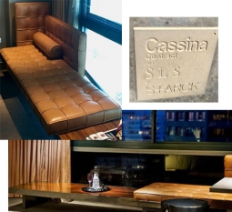 SLS BH Hotel Philippe Starck Chaise with Table