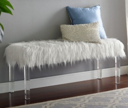 Fatima Bench With Lucite Legs