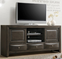 Emily TV Console with Sliding Doors Gray