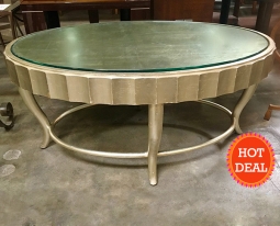 Four Seasons Oval Silver Coffee Table