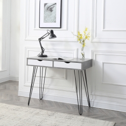 Laurel Desk Concrete and White